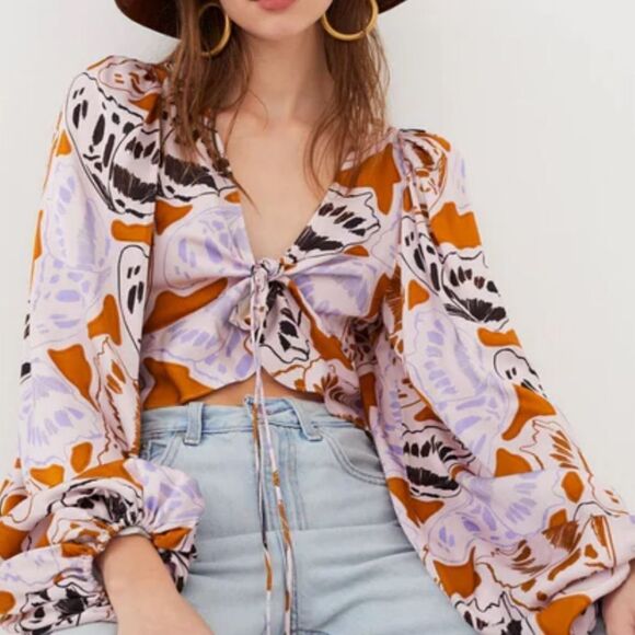 For Love & Lemons Esmeralda Crop Top - Picture 1 of 12